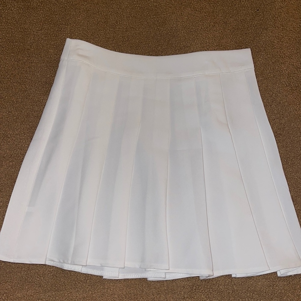 White zip up Tennis Skirt Women Small